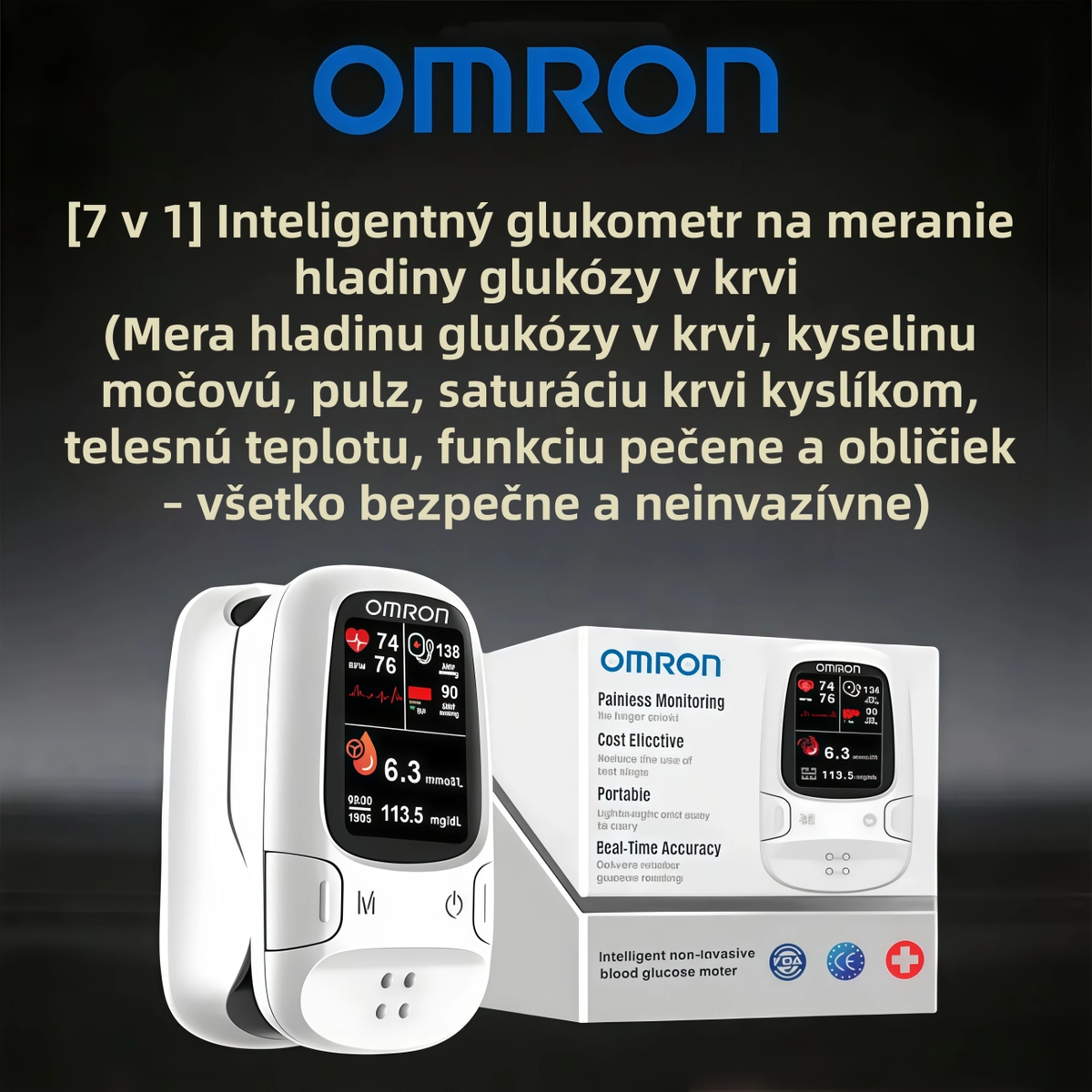 🔥Omron™ predstavuje nový inteligentný neinvazívny monitor hladiny glukózy v krvi 🔥Vyrobené v USA