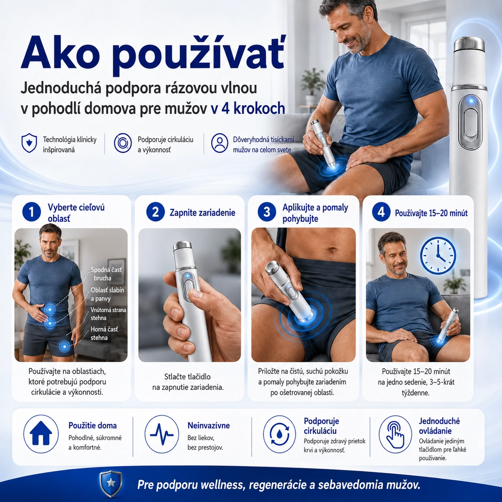 🔬 Pokročilá terapia akustickou rázovou vlnou ⚡ obnovuje zdravie tkanív penisu, zvyšuje pevnosť erekcie, výdrž a sebavedomie mužov 🛡️💪 a zároveň zmierňuje bolesti svalov, stuhnutosť kĺbov a bolesti šliach. 🩺✨